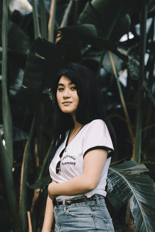 White T-Shirt with Black Stripes