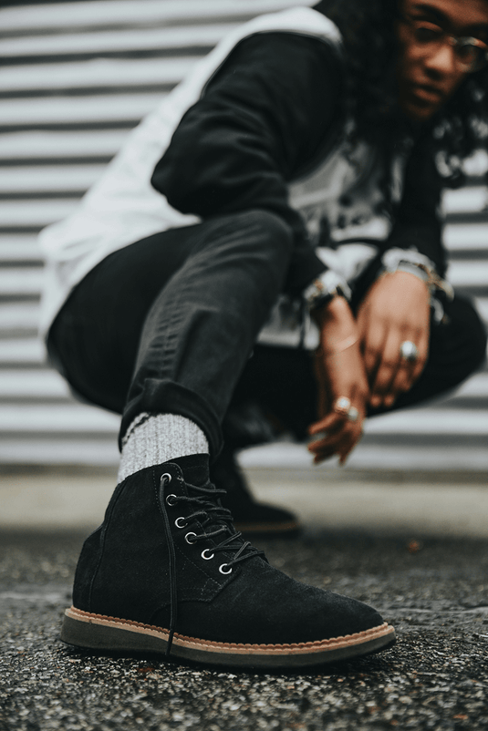 Black Ankle Sneakers for Men